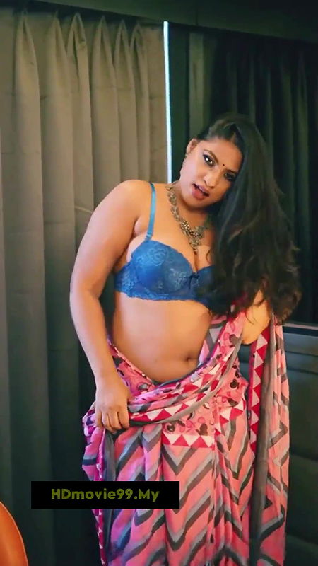 Model Anjali Gaud Hot Pink Saree Nude