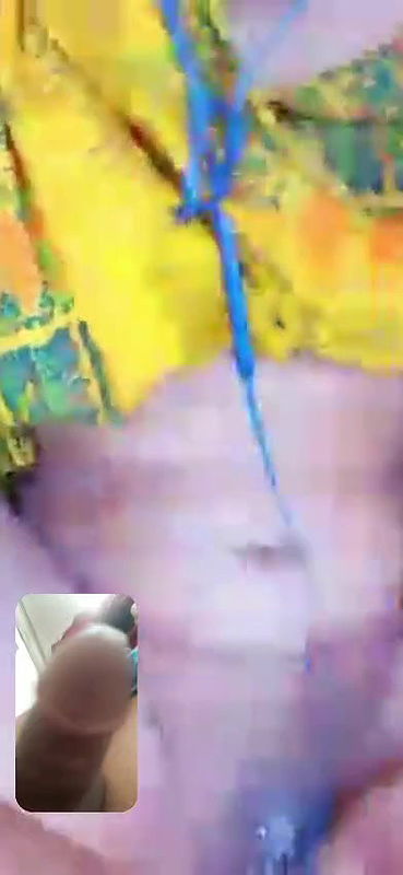 wet pussy GF masturbating during video call sex