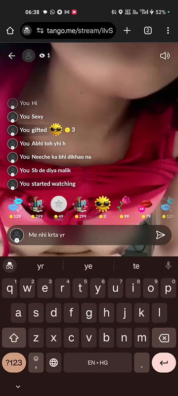 Tango dg girl full nude show