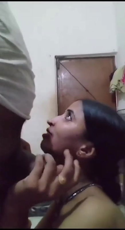 village couple hot romance with wife boob press