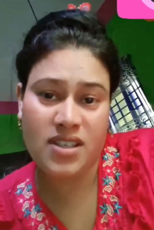 young MILF boobs show on video call to lover