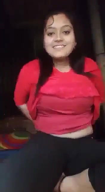 busty Indian bhabhi topless playing with big boobs