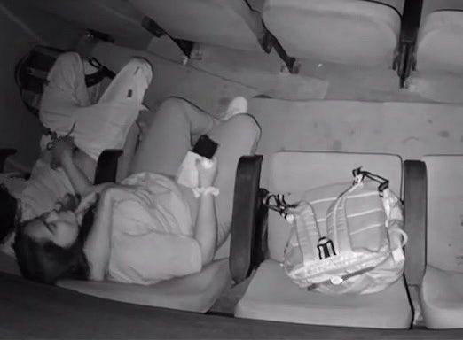 girlfriend in cinema hall giving handjob