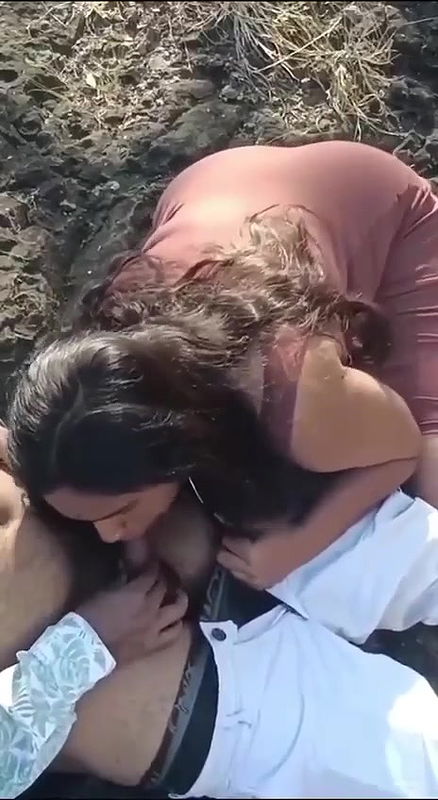 outdoor girlfriend giving blowjob