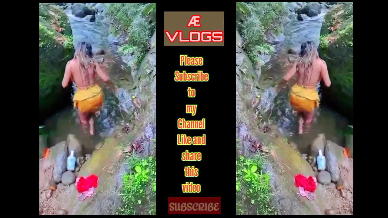 Bathing Desi bhabhi waterfall near river hot girl 2022