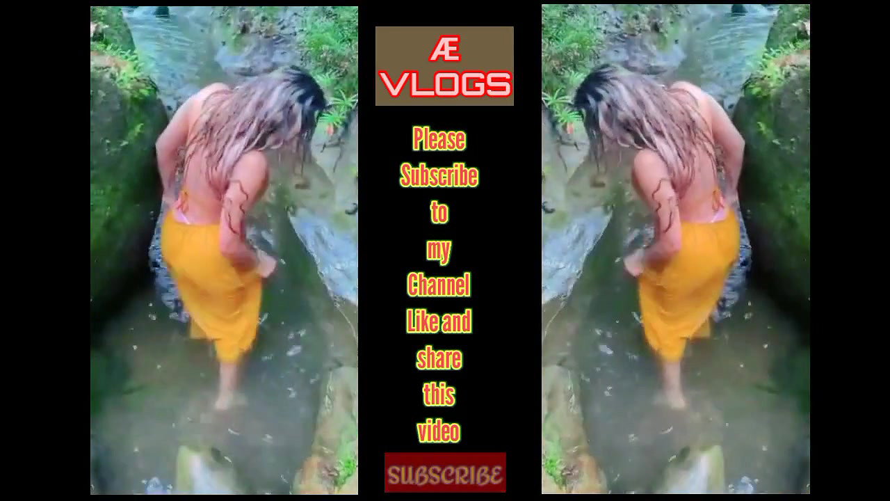 Bathing Desi bhabhi waterfall near river hot girl 2022