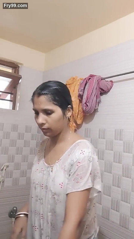 Morning bathing vlog with white nighty#hotyoga #hot
