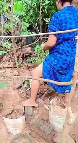 planting plants daily work desi aunty cleaning