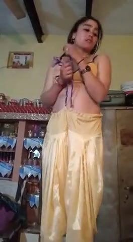 Attractive camera shy sexy bhabhi does not want to show her nude body but her lover still records her nude video