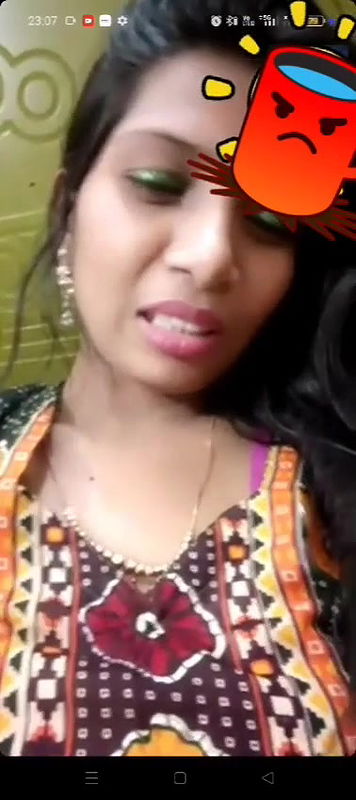 horny cute Indian girl naked fingering video call