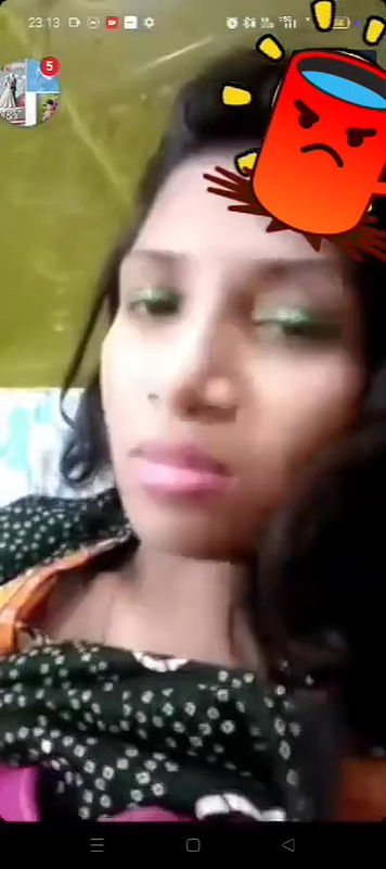 horny cute Indian girl naked fingering video call