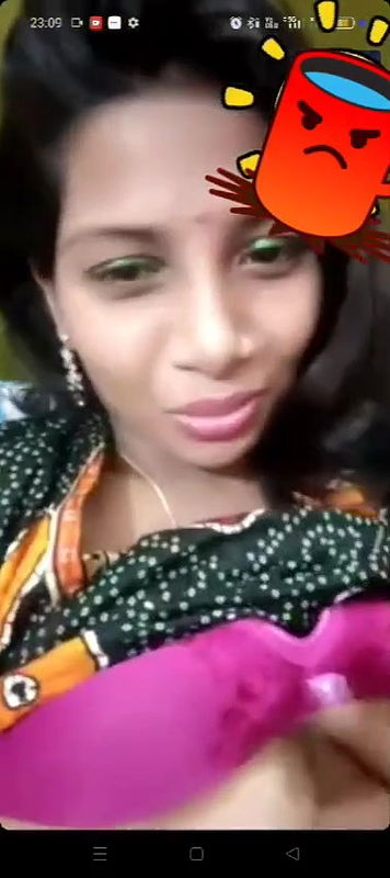 horny cute Indian girl naked fingering video call