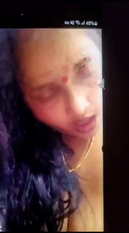 MILF horny expression with big boobs showing