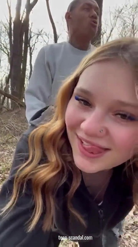 Sexy girl getting fucked in forest