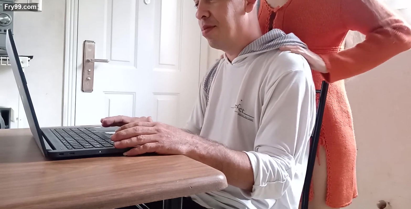 sexy indian woman won’t let me work, she wants to fuck in the office and she makes my cock hard until she gets cum.