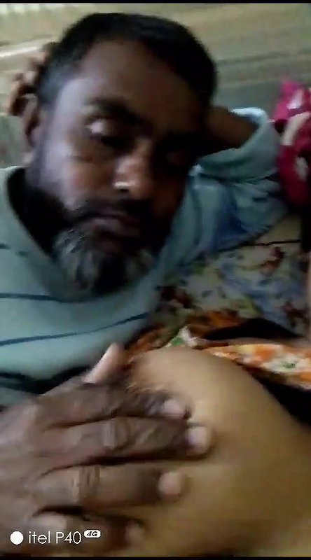 husband wife sexy boobs prssing