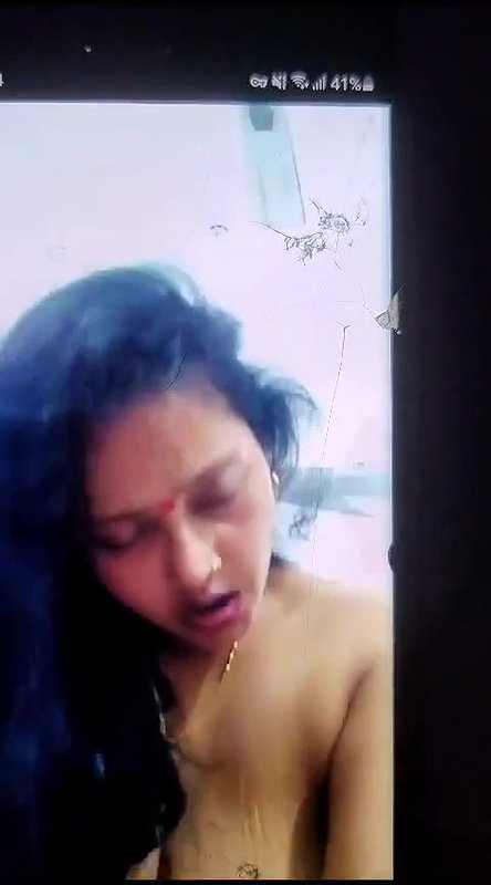 MILF horny expression with big boobs showing