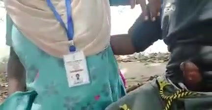 South Indian office girl sucking dick outdoors