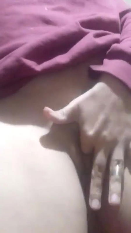 Horny beautiful babe striptease for her boyfriend showing her sexy natural titties and wet hairy pussy P5