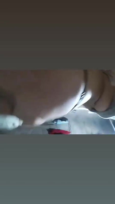 Horny beautiful babe striptease for her boyfriend showing her sexy natural titties and wet hairy pussy P4