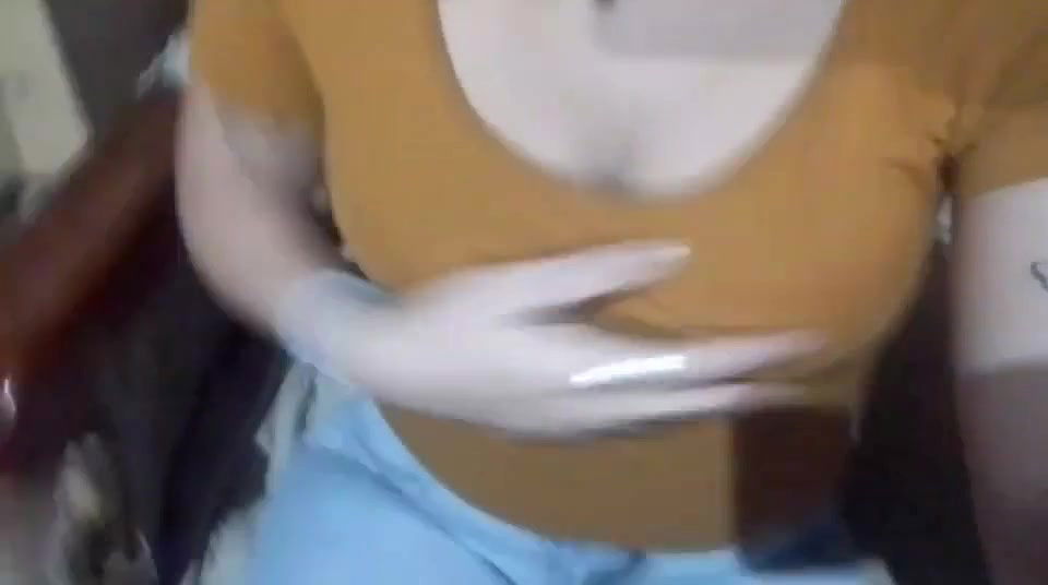 Horny beautiful babe striptease for her boyfriend showing her sexy natural titties and wet hairy pussyP3