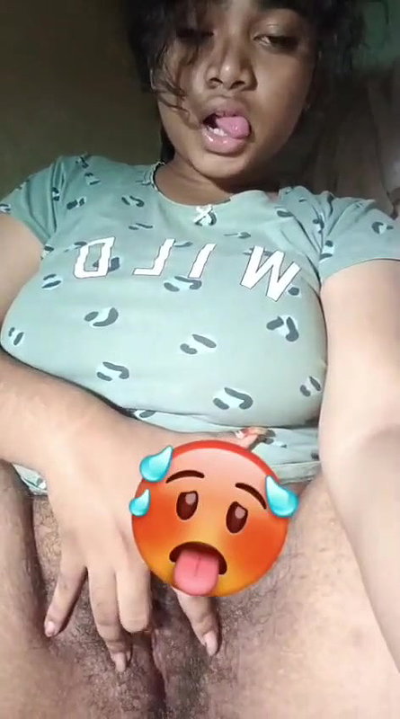 Tamil Girl Showing Hairy Pussy and Big Clit