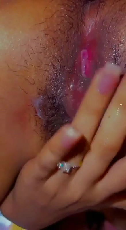 Tania Showing And Fingering Hairy Choot 4