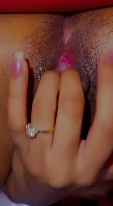 Tania Showing And Fingering Hairy Choot 4