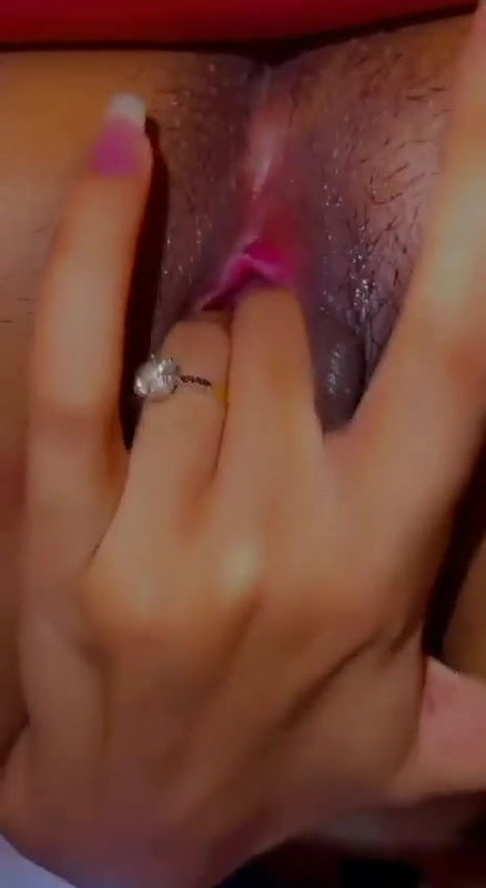 Tania Showing And Fingering Hairy Choot 4