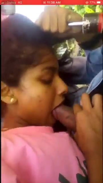 So cute gf giving a sensual bj and deep throat in outdoor (Horny)