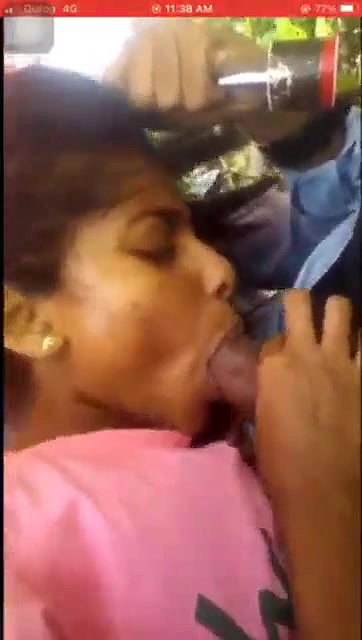 So cute gf giving a sensual bj and deep throat in outdoor (Horny)