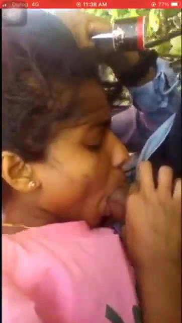 So cute gf giving a sensual bj and deep throat in outdoor (Horny)
