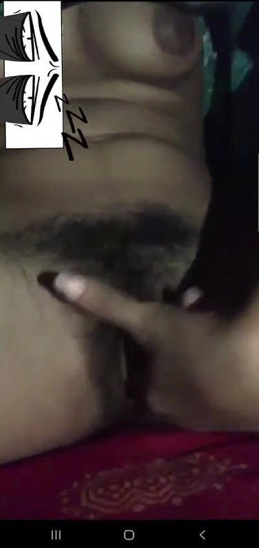 hairt pussy fingering on video call