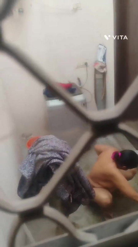Desi Mom Bathing Hidden Cab