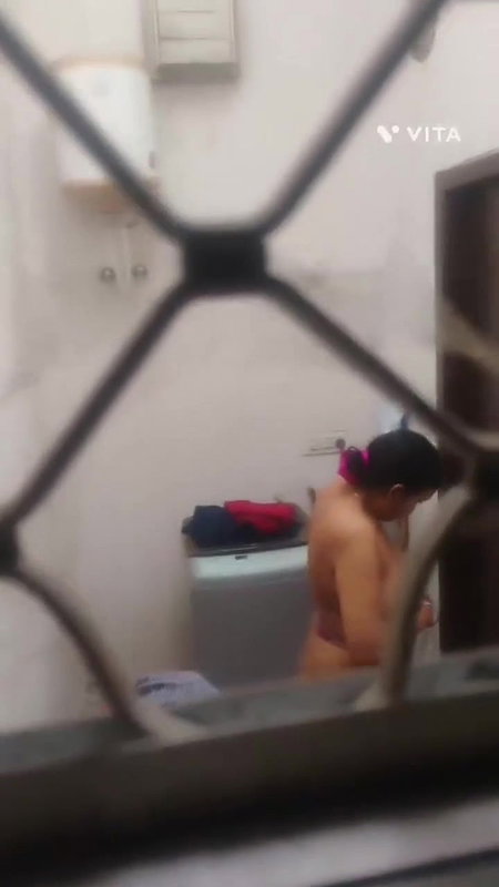 Desi Mom Bathing Hidden Cab