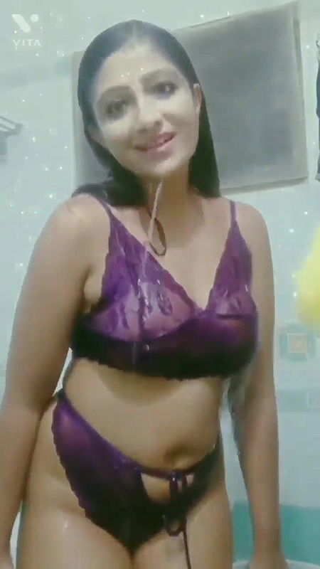 Super cute very beautiful girlfriend exclusive viral leaked seductively dancing while taking shower for his boyfriend P1