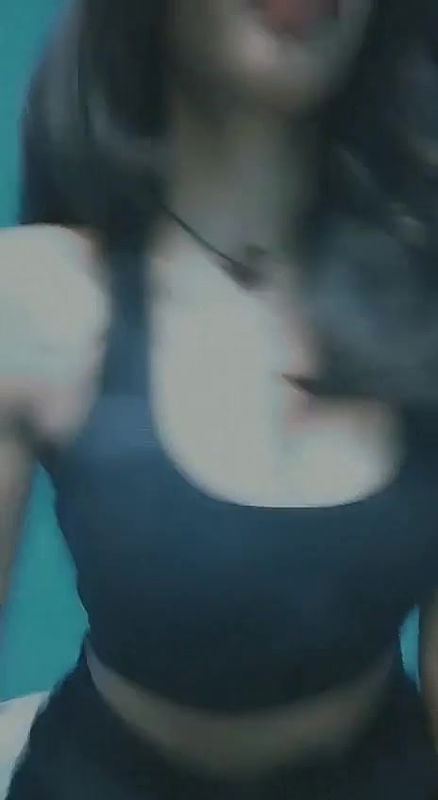 Dusky beautiful slim young girlfriend exposes her big natural titties in front of camera for her boyfriend P1