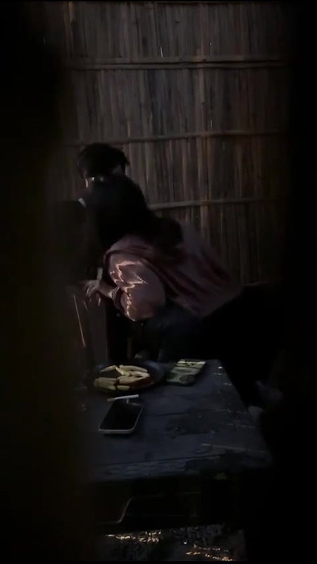 lovers in restaurant having romance and GF sucking dick