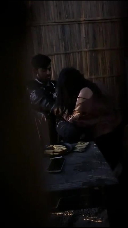 lovers in restaurant having romance and GF sucking dick