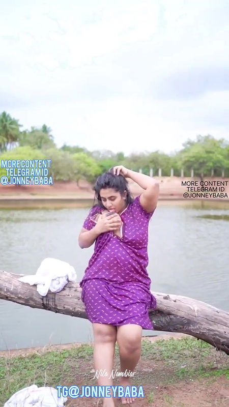 River bathing Nila Nambiar nude content