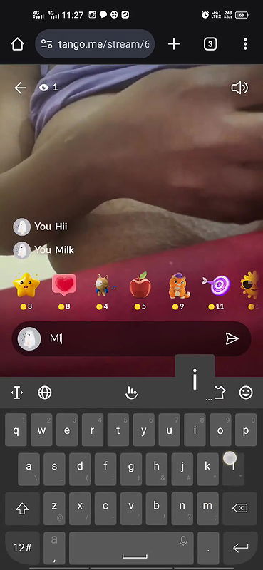 Tamil ponnu rosi boobs show