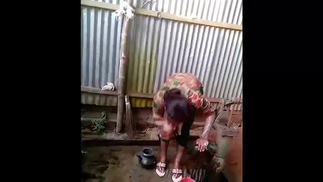 girl wearing dress after bath