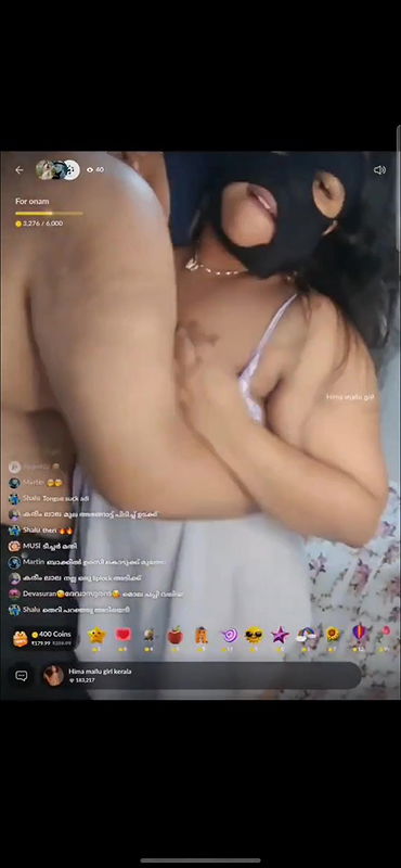 Hima mallu girl boobs on live