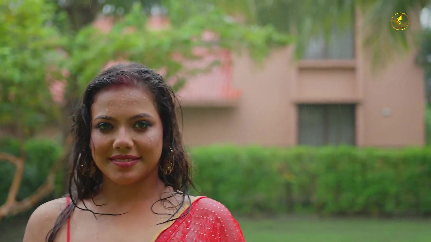 Barsha Sen New Nude Fashion Red Saree Dance