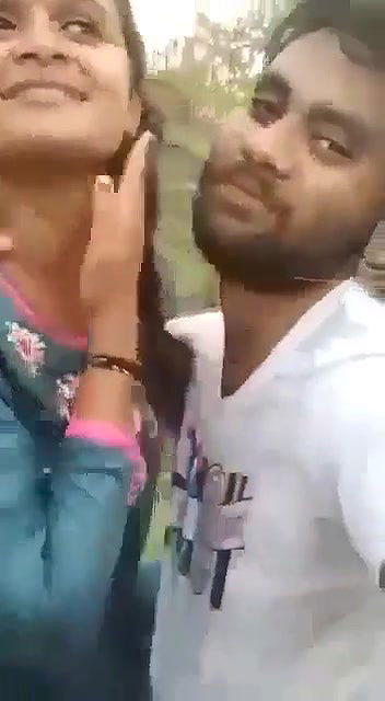 boob pressing and sucking in forest