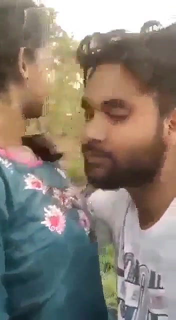 boob pressing and sucking in forest