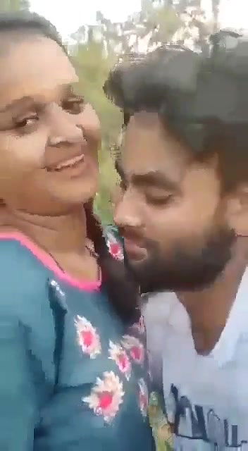 boob pressing and sucking in forest