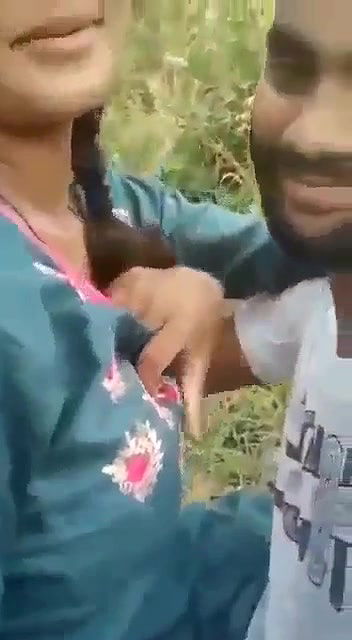 boob pressing and sucking in forest