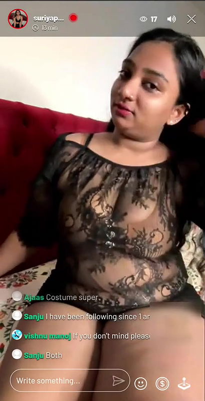 Suriya Praba Big Boobs Nipple Open New Live