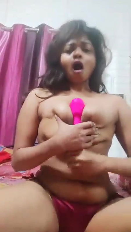 hot girl playing with vibrator